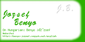 jozsef benyo business card